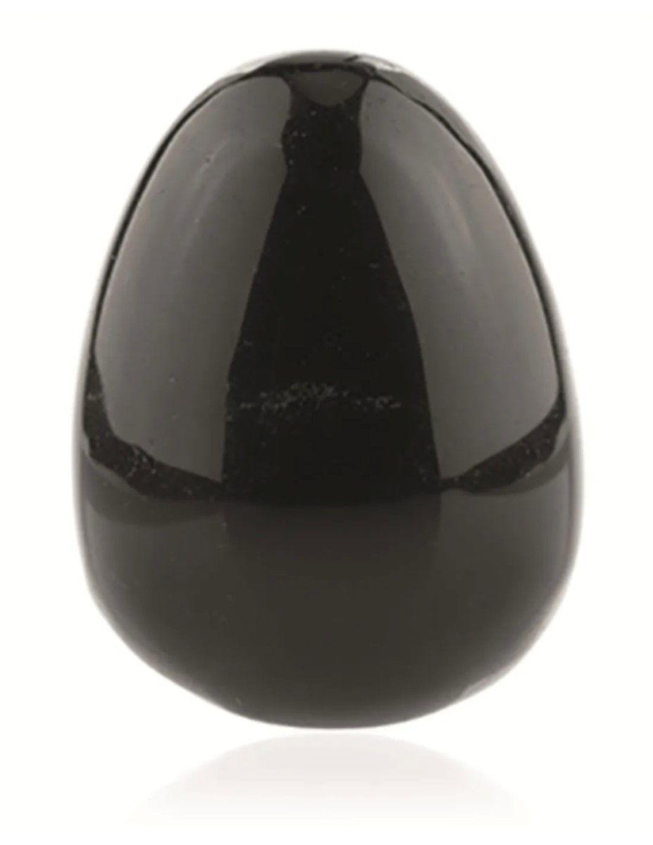 Obsidiaan zwart yoni ei 47x34 mm