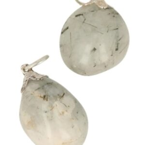 Toermalijn groen in Bergkristal edelsteen hanger