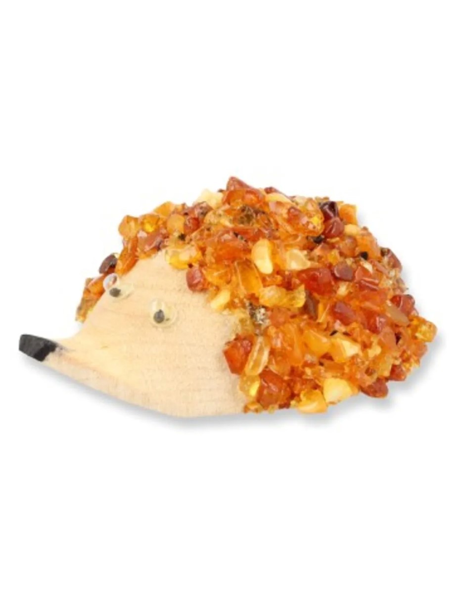 Barnsteen edelsteen dier egel - Afbeelding 2