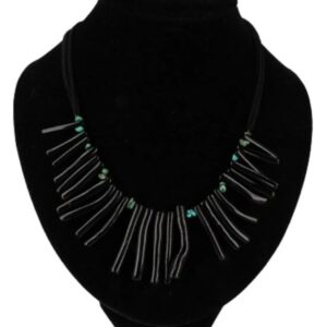 Koraal ketting (imitatie) met Turkoois kralen