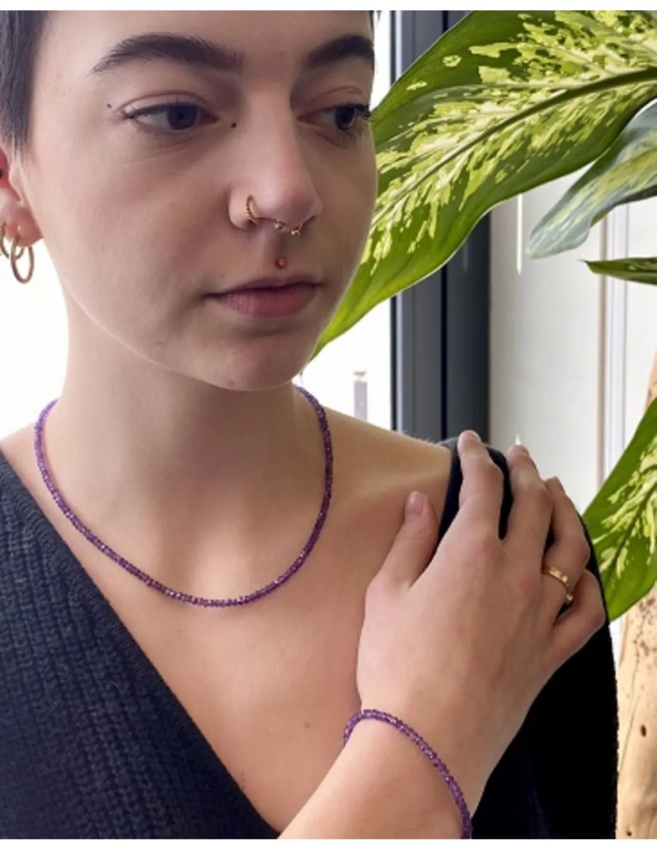 Amethist summer vibes ketting - Afbeelding 2
