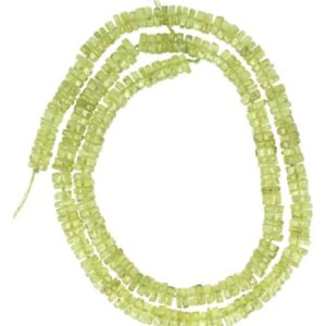 Peridoot kralen streng plakjes 5 mm