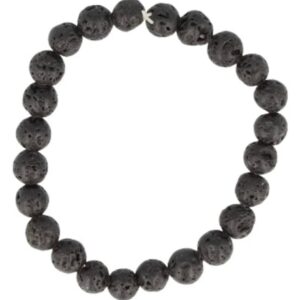 Lavasteen armband kralen 8 mm