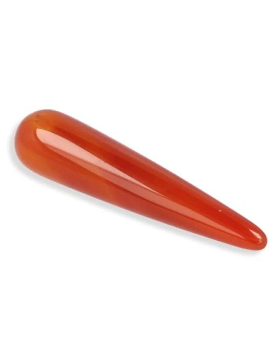 Carneool massage griffel 7,5 cm - Afbeelding 3