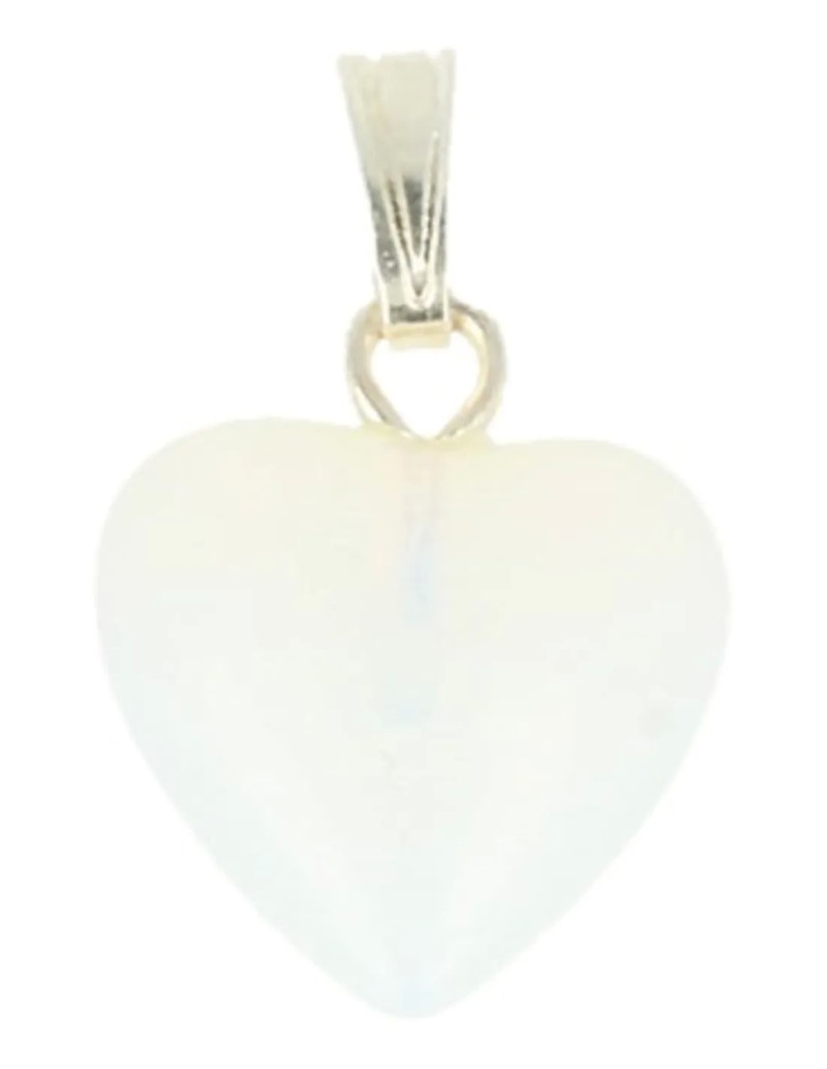 Opaliet hart hanger 12 mm (synth)