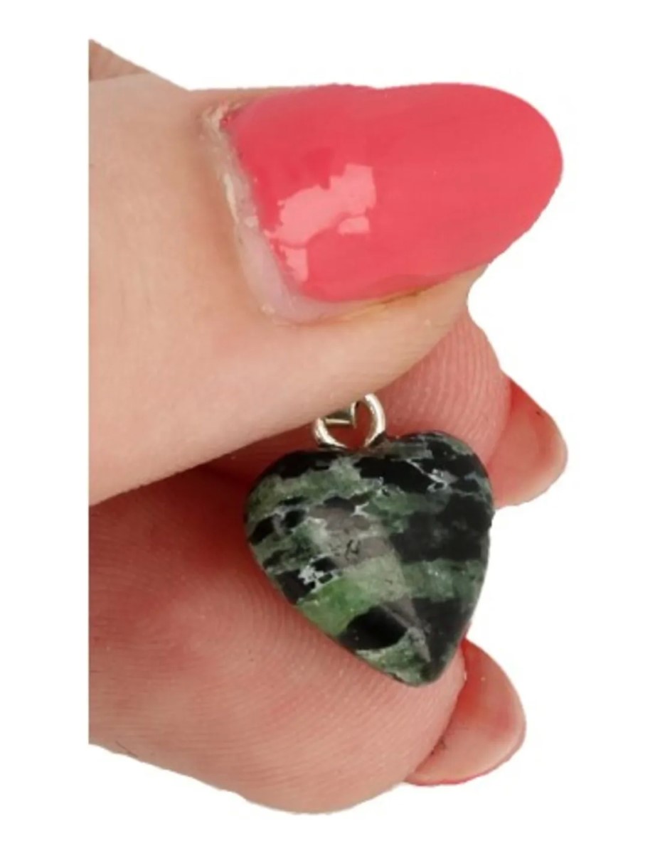 Zoisiet hart hanger 12 mm - Afbeelding 3
