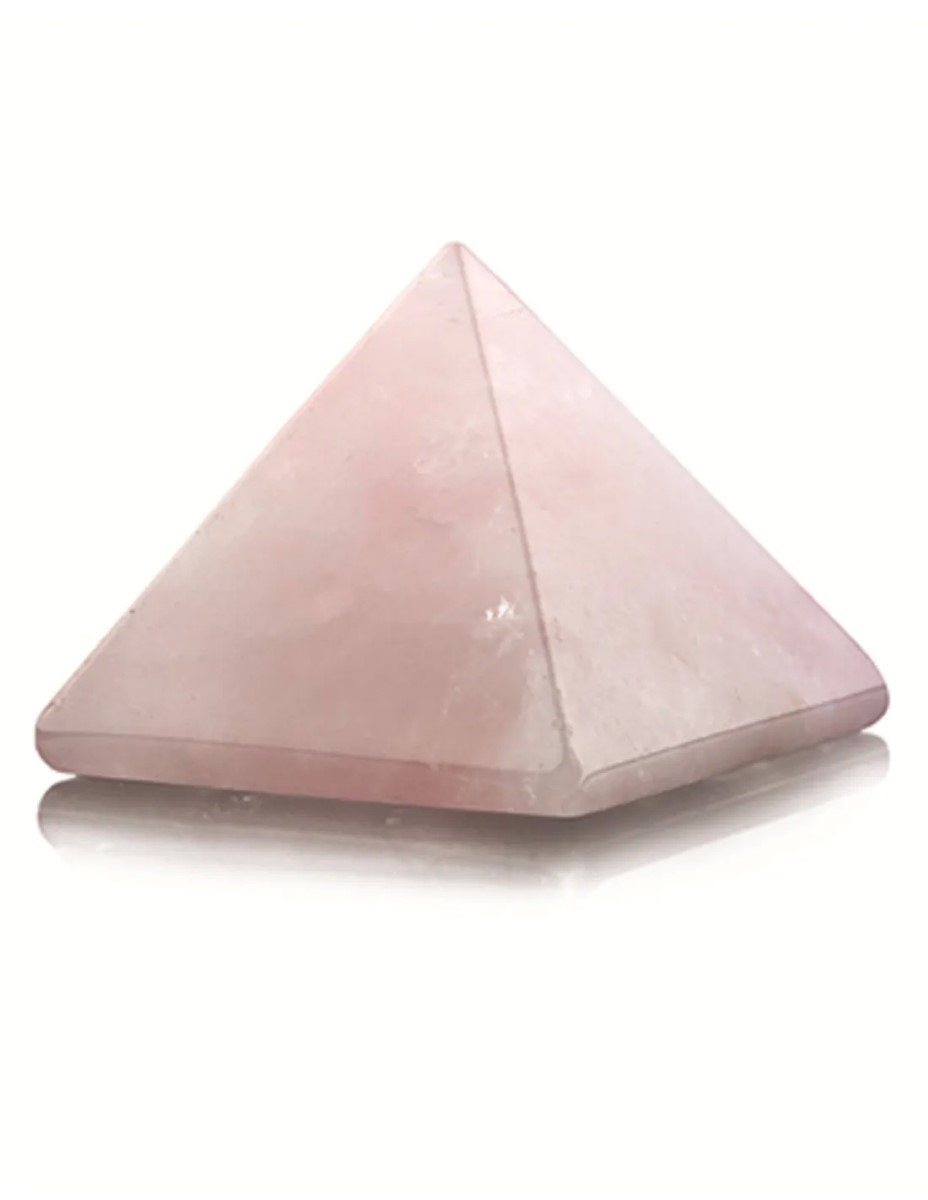 Roze kwarts piramide 25 mm edelsteen - Afbeelding 2