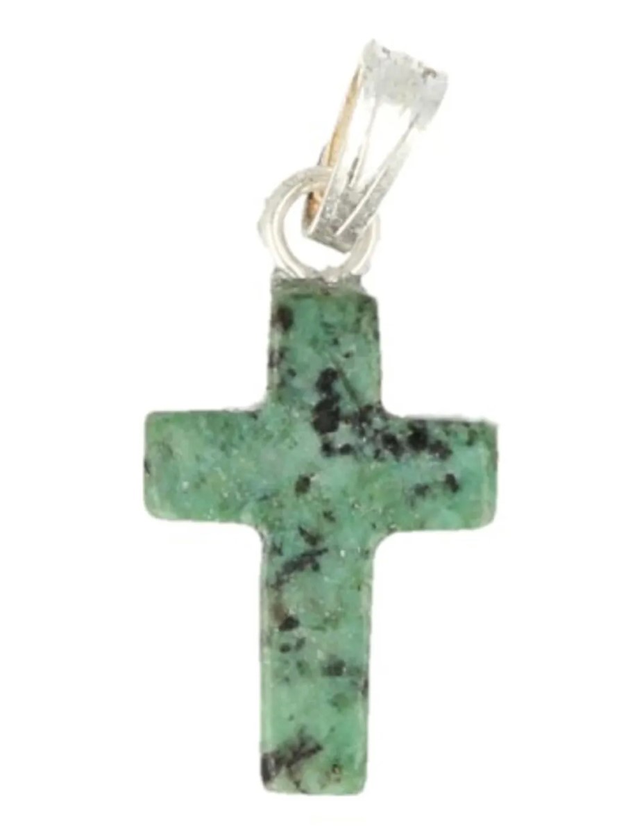Zoisiet kruis hanger 14 mm