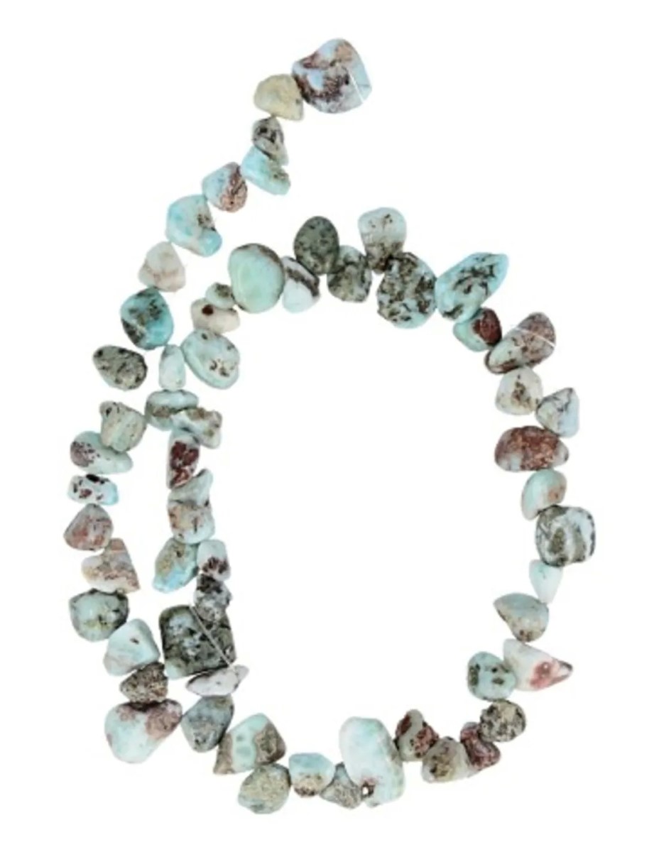 Larimar nugget kralen streng