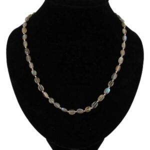 Labradoriet collier ovaal