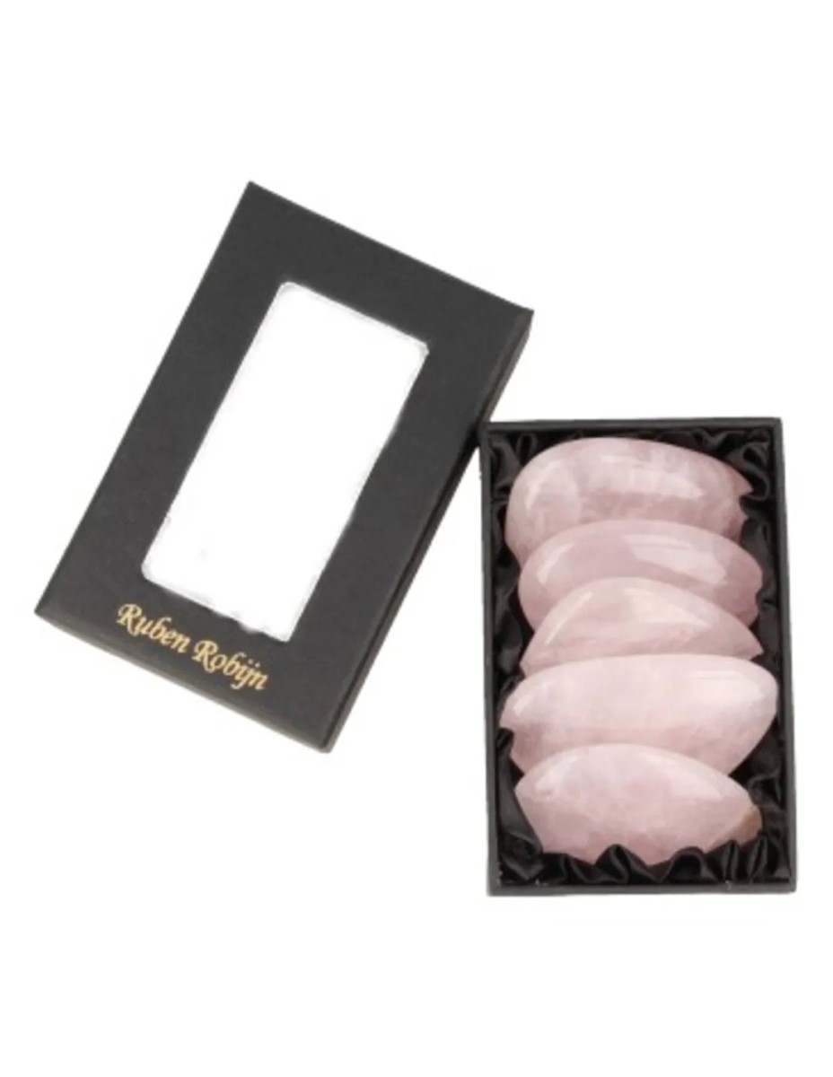 Roze kwarts oplegstenen massage set - Afbeelding 2