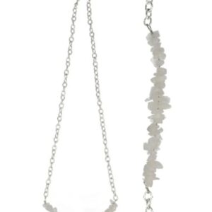 Maansteen regenboog bar ketting