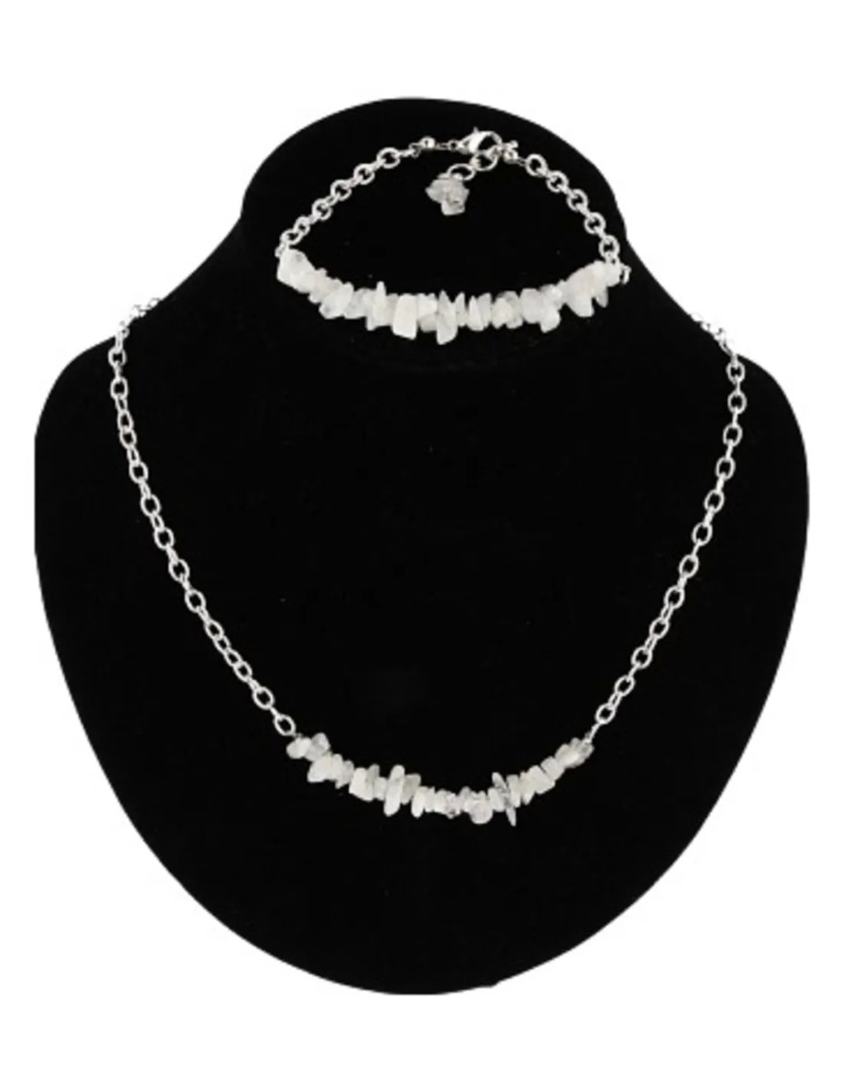 Maansteen regenboog bar ketting - Afbeelding 4