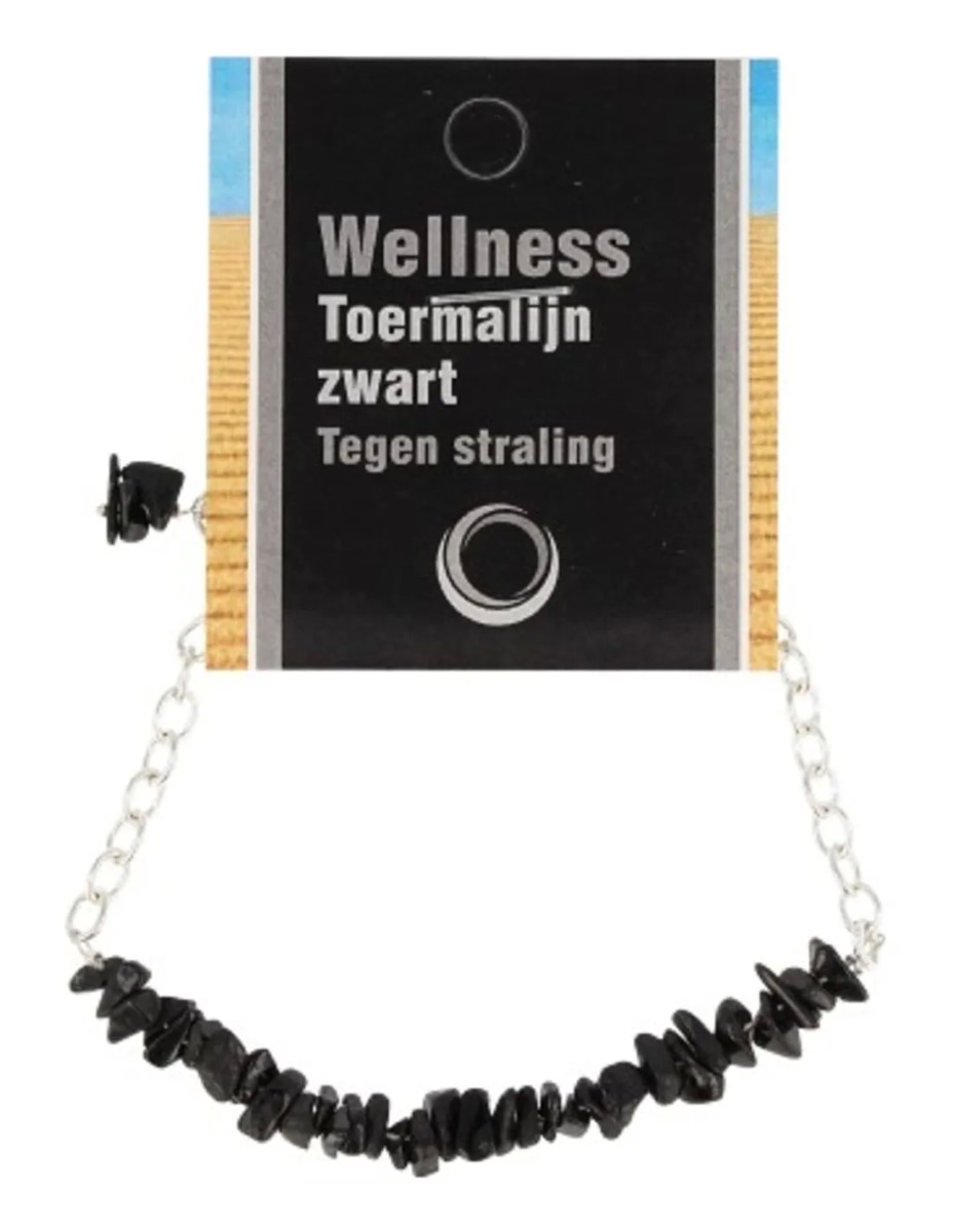 Toermalijn zwart bar armband + kaart - Afbeelding 2