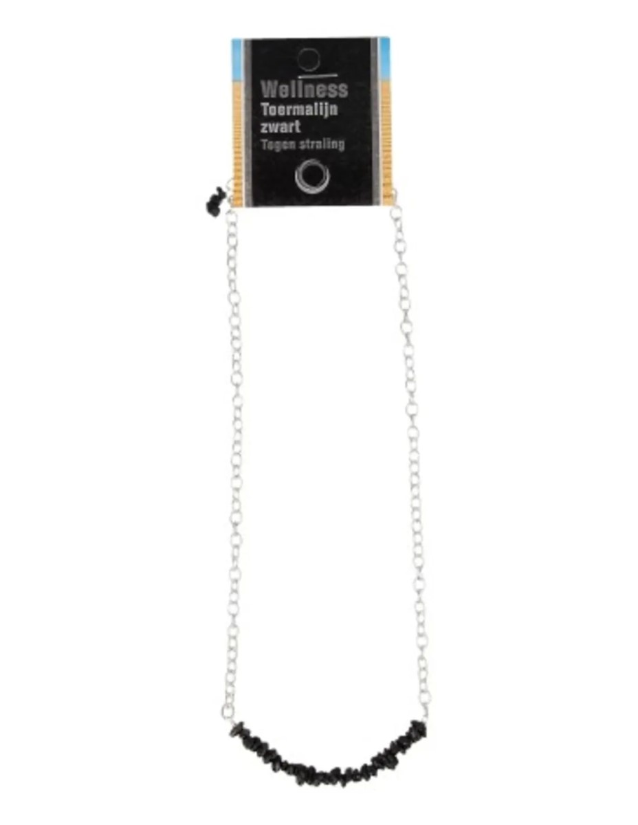 Toermalijn zwart bar ketting + kaart - Afbeelding 2