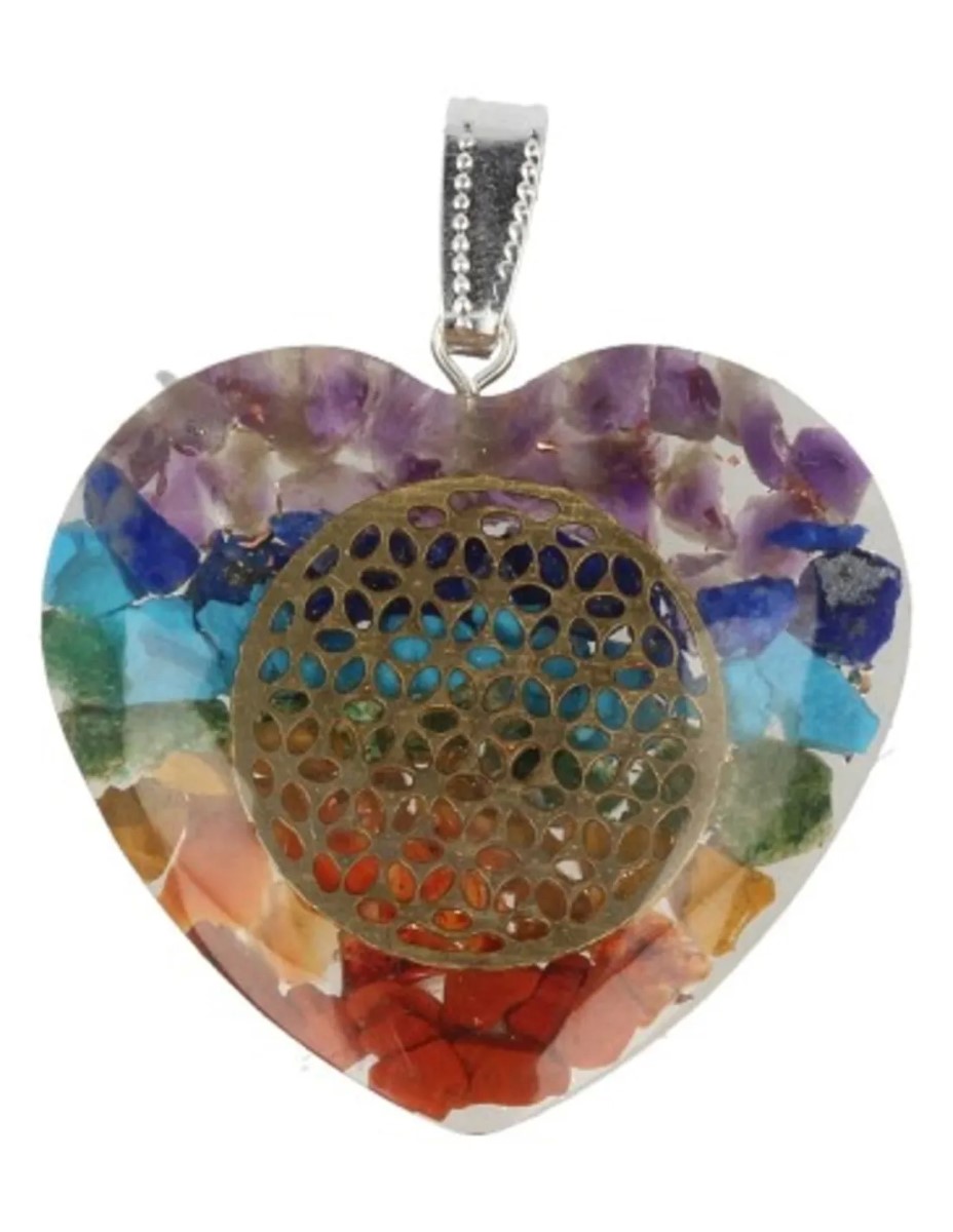 Orgonite Chakra hart hanger - Afbeelding 3