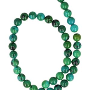 Chrysokolla kralen streng 10 mm (bijgekleurd)