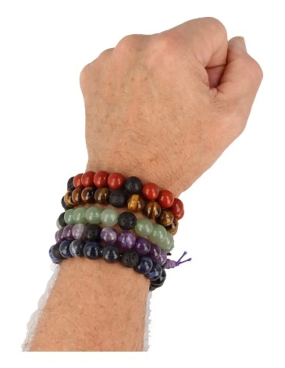 Amethist powerbead mannen armband - Afbeelding 3