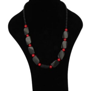 Ketting Onyx / Koraal (imitatie)