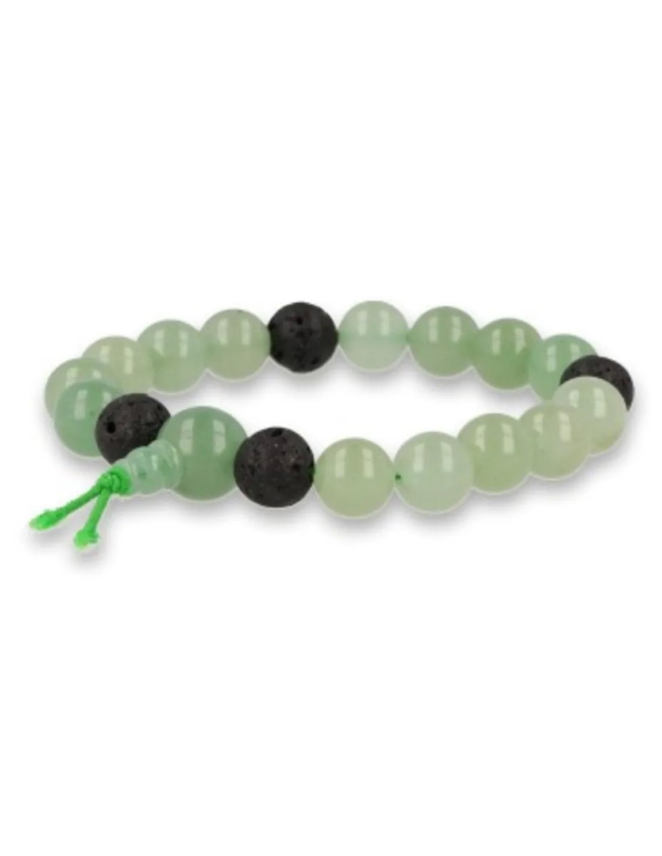Aventurijn groen powerbead mannen - extra lange armband - Afbeelding 2