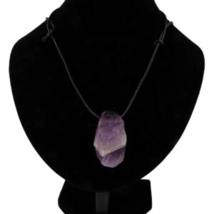 Amethist ruwe hanger aan koord