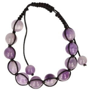 Amethist shamballa armband 10 mm