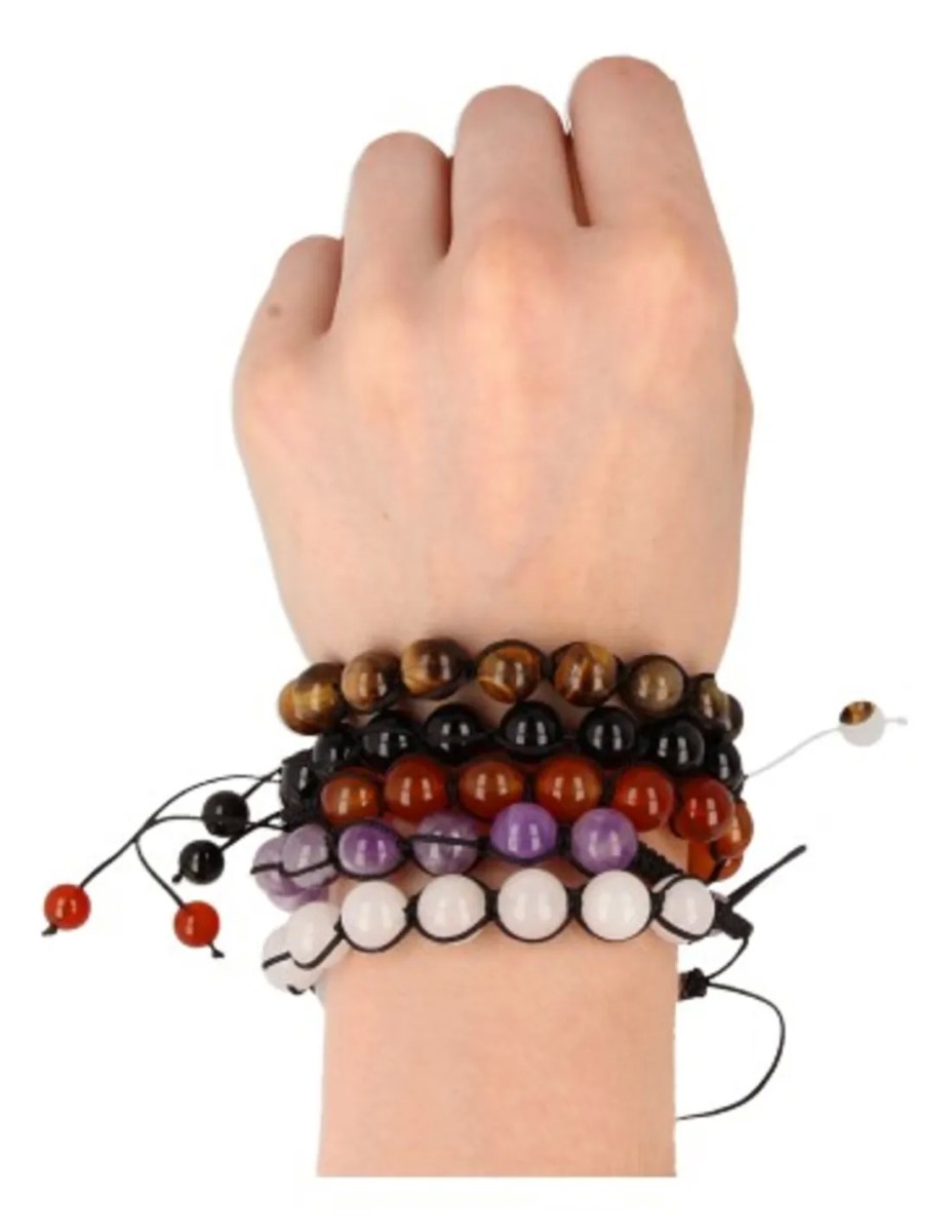 Amethist shamballa armband 10 mm - Afbeelding 2