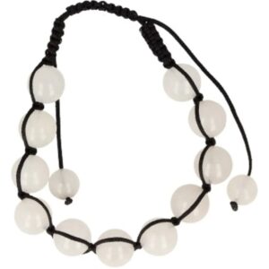 Jade wit shamballa armband 10 mm