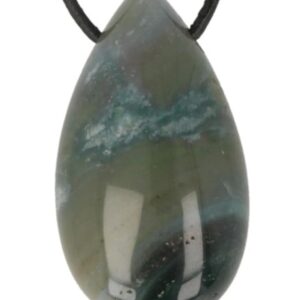 Agaat bont edelsteen druppel hanger