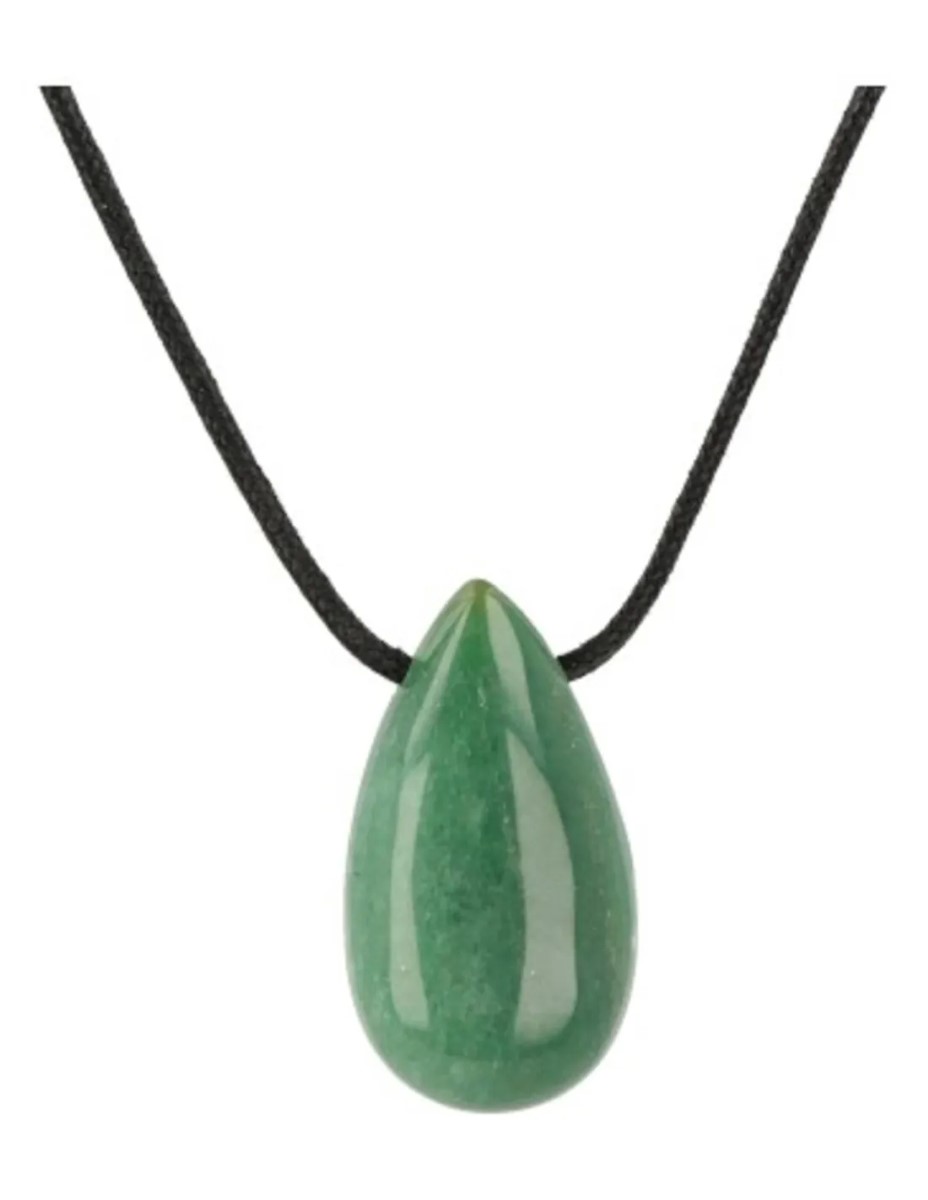 Aventurijn groen edelsteen druppel hanger - Afbeelding 6