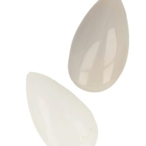 Jade wit edelsteen druppel hanger