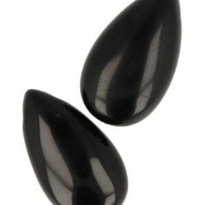 Obsidiaan zwart edelsteen druppel hanger