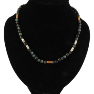 Jaspis kamballa kapitelslot edelsteen ketting mannen