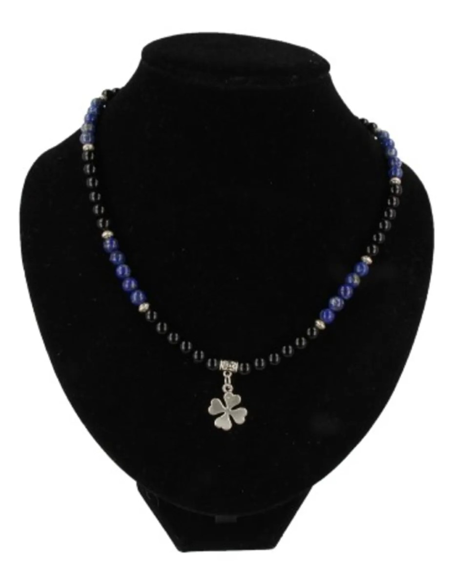 Onyx / Lapis Lazuli edelsteen ketting mannen