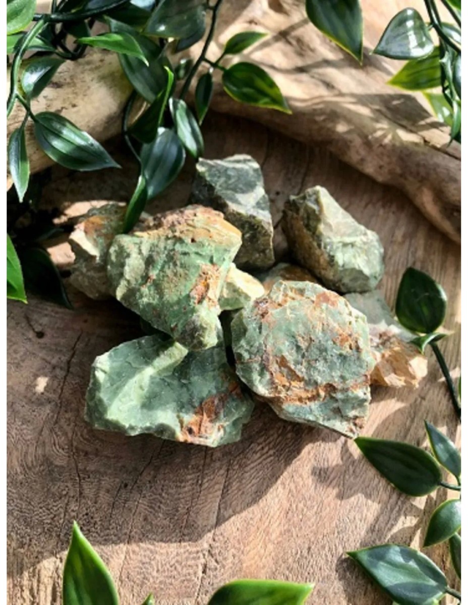 Chrysopraas, ruwe brokjes, p/kg - Afbeelding 2