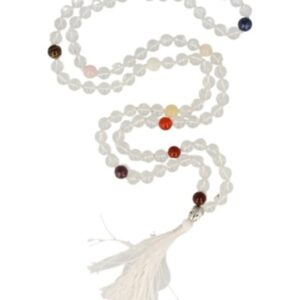 Chakra Bergkristal mala ketting