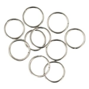 Splitring 8x1 mm, zilverkleur, 10 stuks
