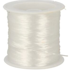 Elastiek transparant, 0,6 mm, 55 meter