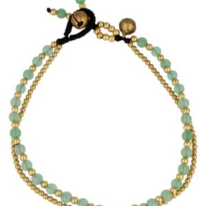 Aventurijn groen enkelbandje gipsy-stijl