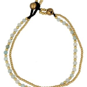 Amazoniet enkelbandje gipsy-stijl