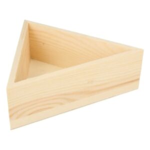 Verpakkingsdoosje / kistje hout driehoek 15x15 cm