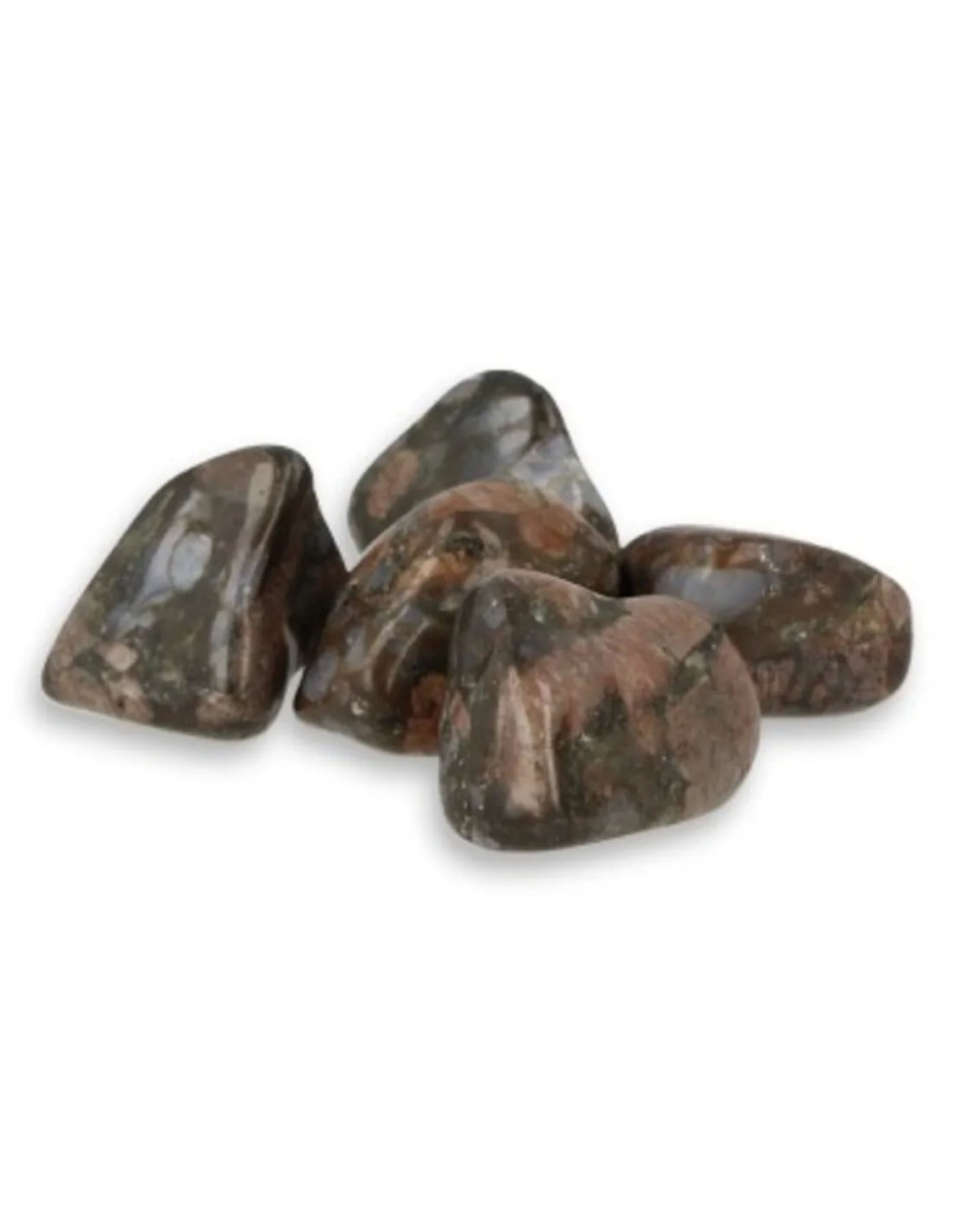 Que Sera 100 gr. trommelstenen (blauwe Rhyoliet) (mt3) - Afbeelding 2