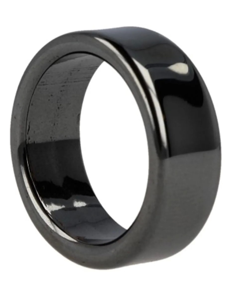Hematiet edelsteen ring plat 8 mm - 15 - Afbeelding 2