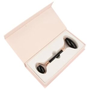 Obsidiaan zwart gezicht massage roller