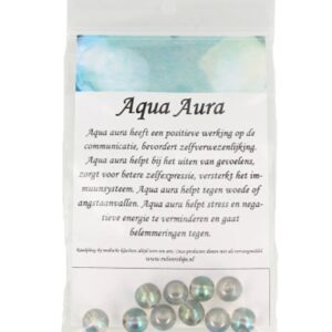 Kralen Aqua Aura licht 8 mm - 10 st. (gecoat)