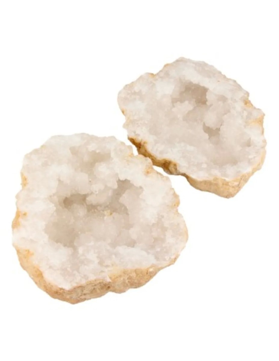 Bergkristal geode paar 12-16 cm