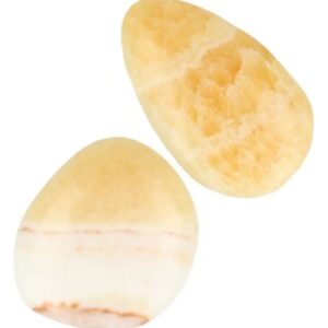 Calciet geel A zaksteen Madagaskar