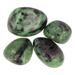 Robijn in Zoisiet A 50 gr. trommelstenen (mt3)