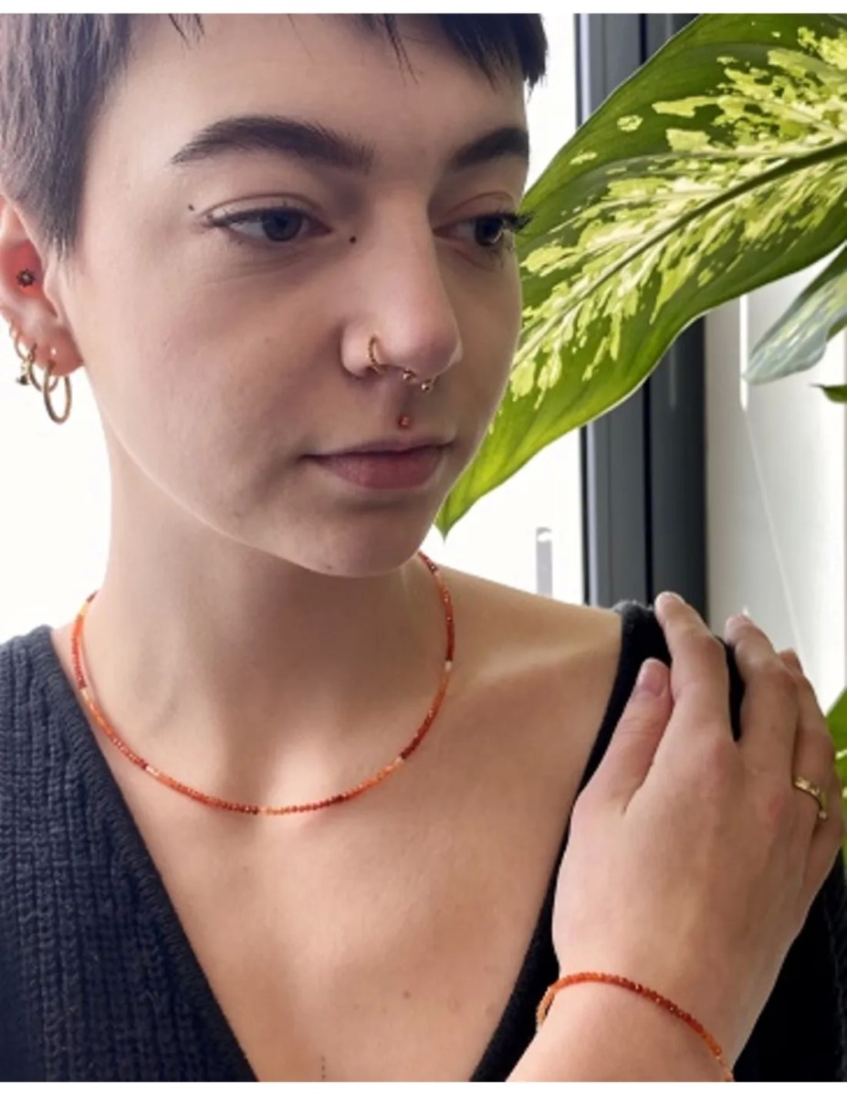 Carneool summer vibes ketting - Afbeelding 2