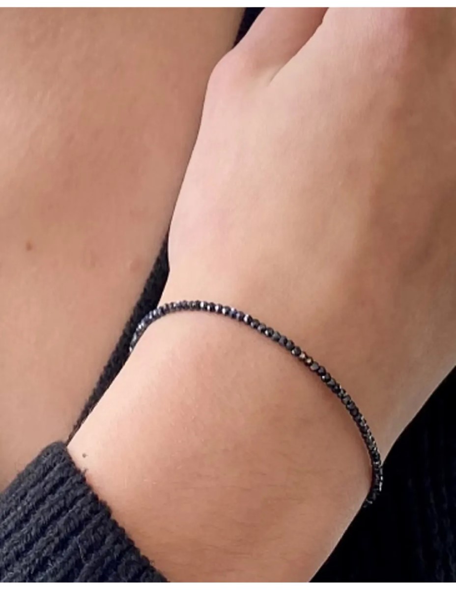 Spinel zwart met coating summer vibes armband - Afbeelding 2